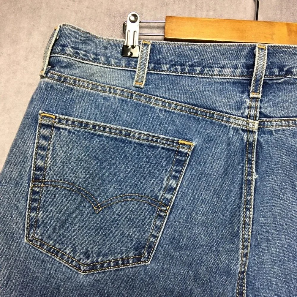 Levis‎ Mens 505 Regular Fit Blue Jeans size 40x29 Cotton Denim Pants Zipper Fly